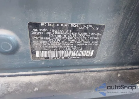 2010 Subaru Forester 2.5X Limited from USA, damaged, VIN JF2SH6DC1AH705824